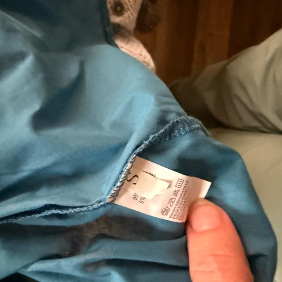 Women's Blue Ruffled Top - Picture 4 of 6